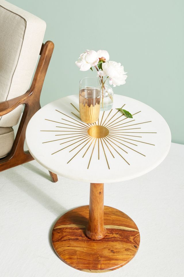 Sunburst store side table