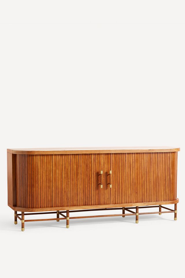 Deluxe 76" Marble Top Tamboured Sideboard #1