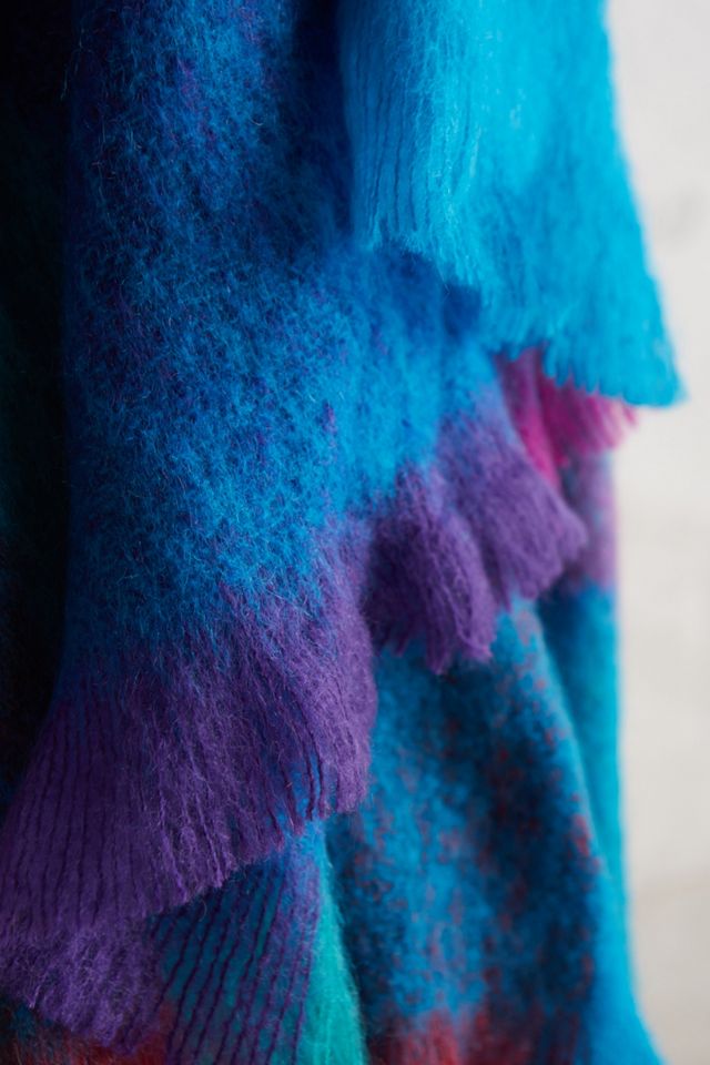 Avoca Plaid Mohair Throw Blanket #1