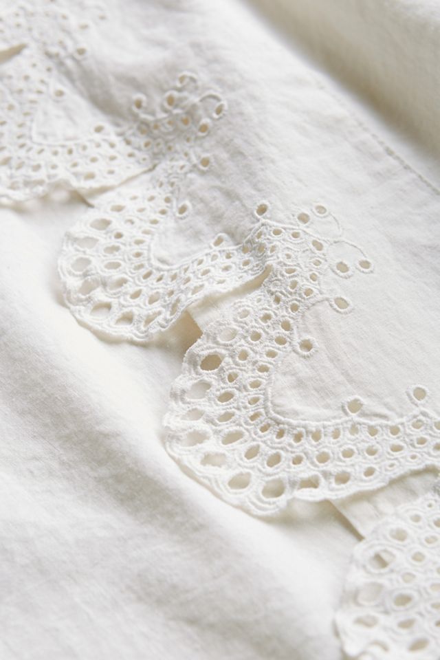 Embroidered Linen Caroline Sheet Set #1