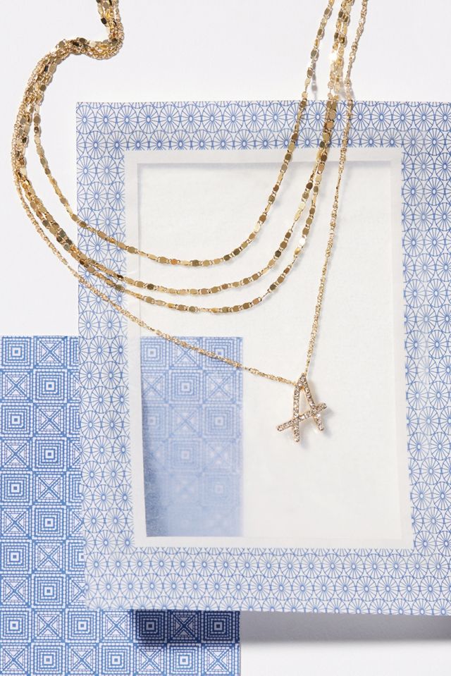 Initial Script Necklace #3