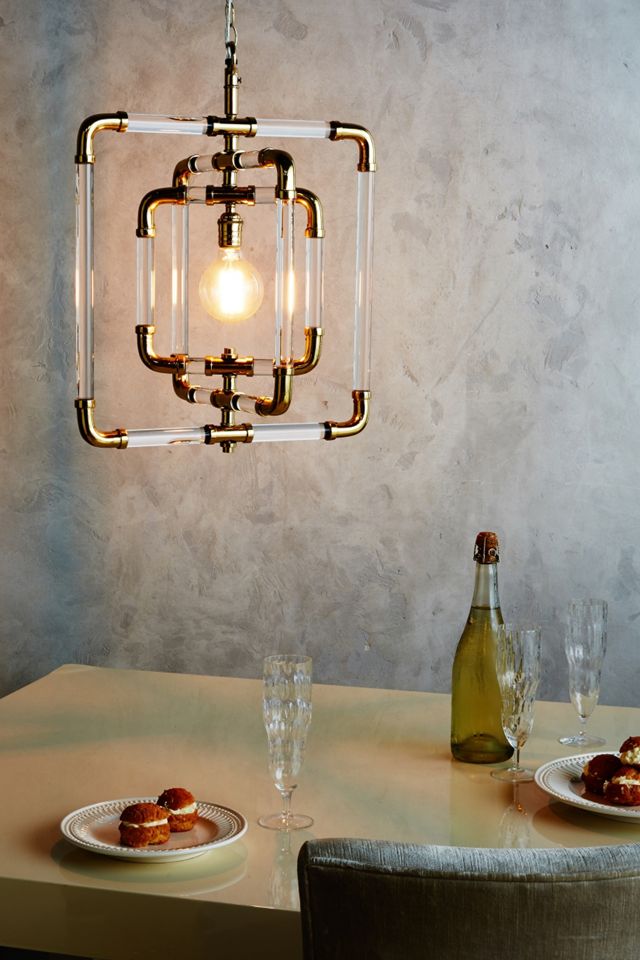 Brass-Capped Spinning Pendant #1