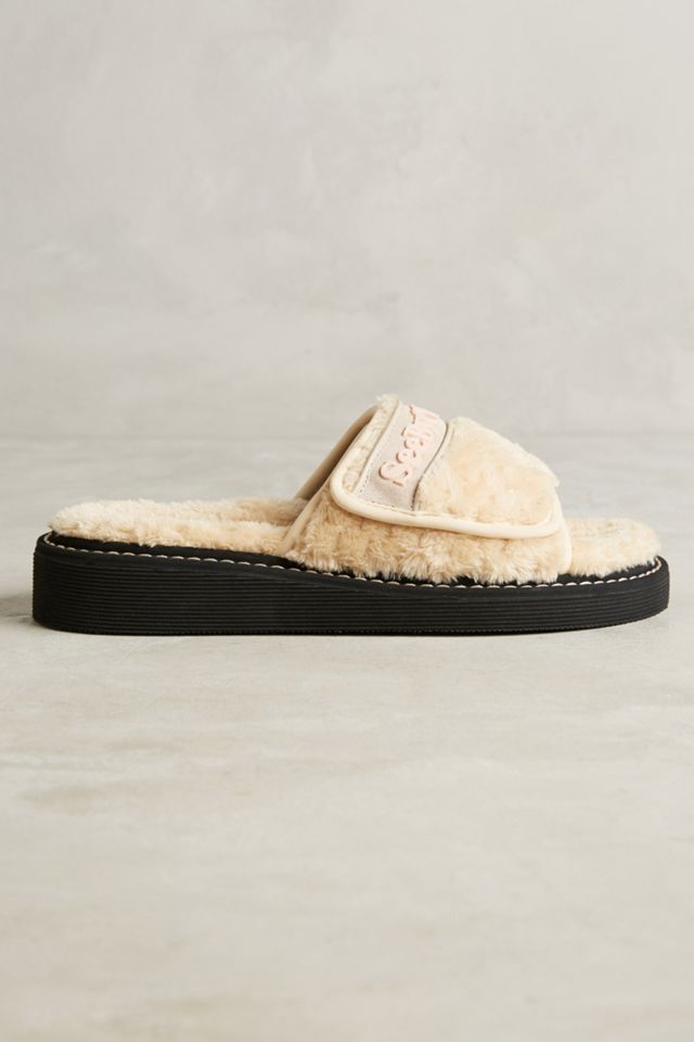 See by Chloe Faux Shearling Slide Sandals #1