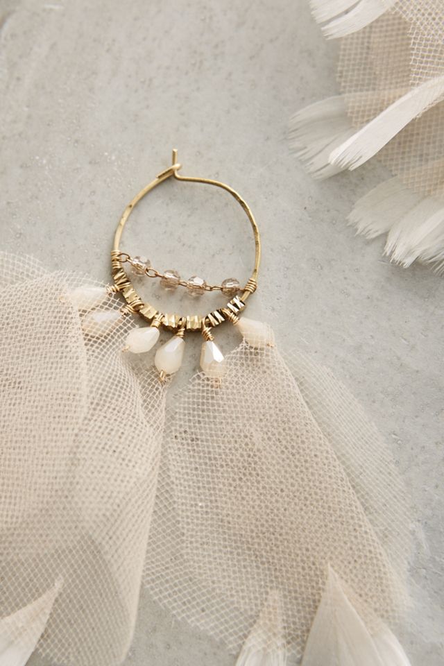 Feathered Tulle Earrings #1