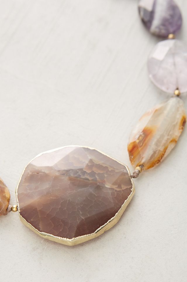 Auburn & Agate Bib Necklace #1