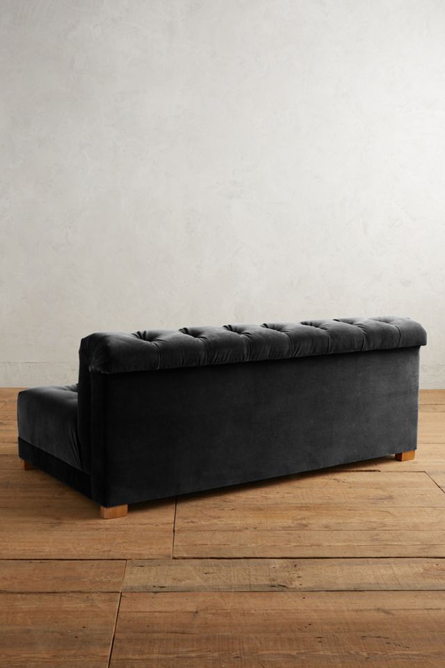 Velvet Kettleby Armless Petite Sofa #1