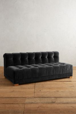 Velvet Kettleby Armless Petite Sofa
