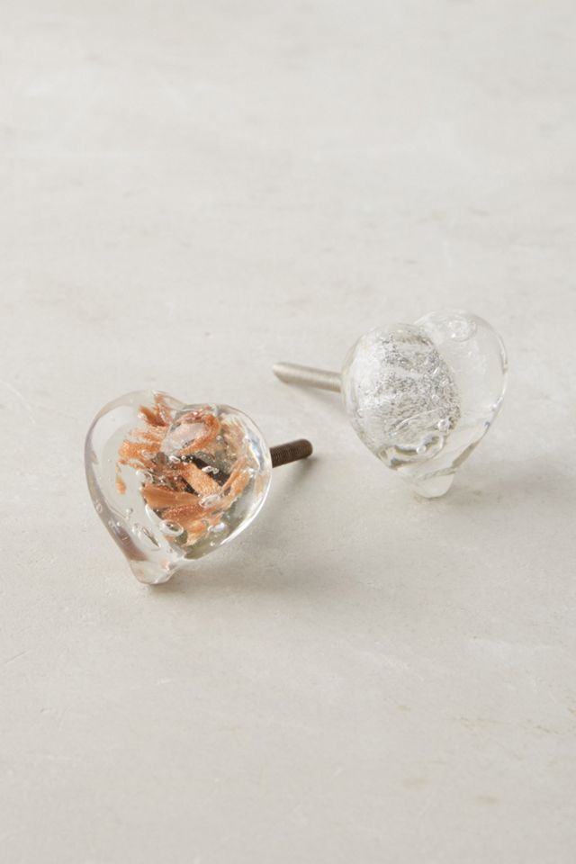 Glass Heart Knob #1