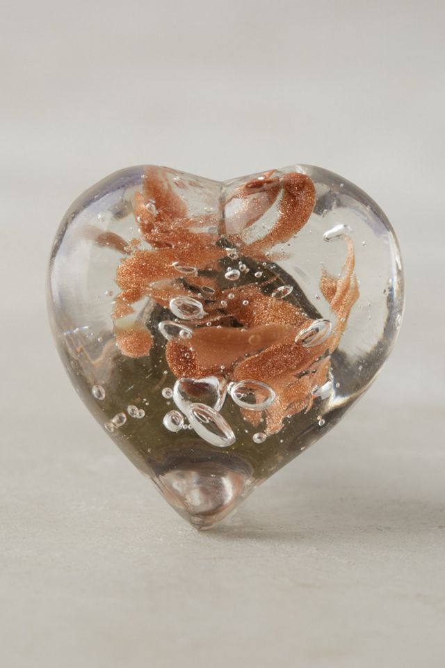 Glass Heart Knob