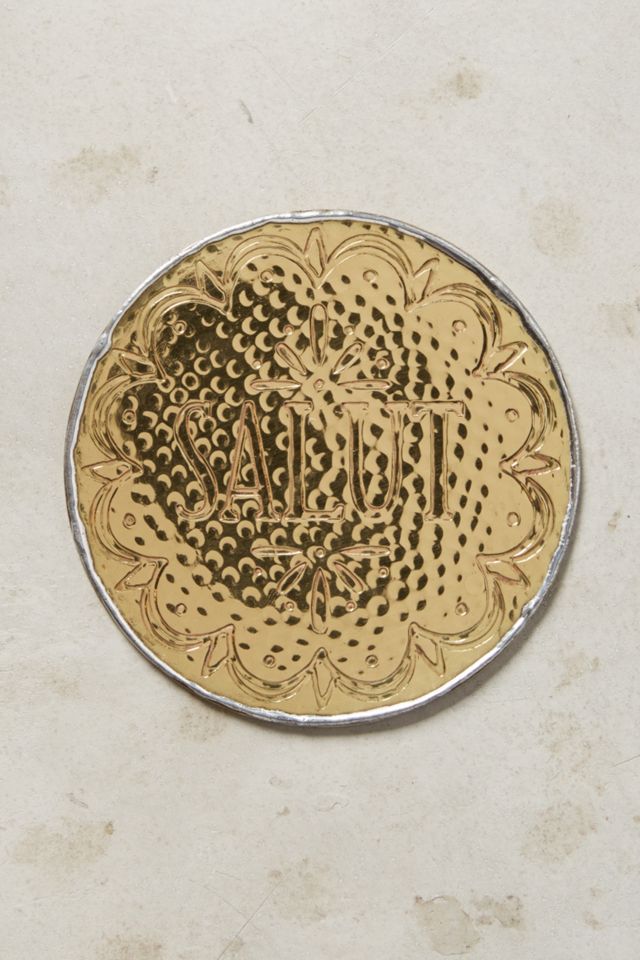 Hammered Brass Coaster #2