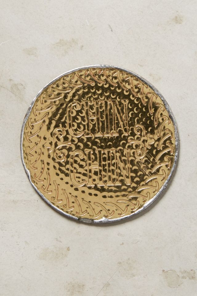 Hammered Brass Coaster #4