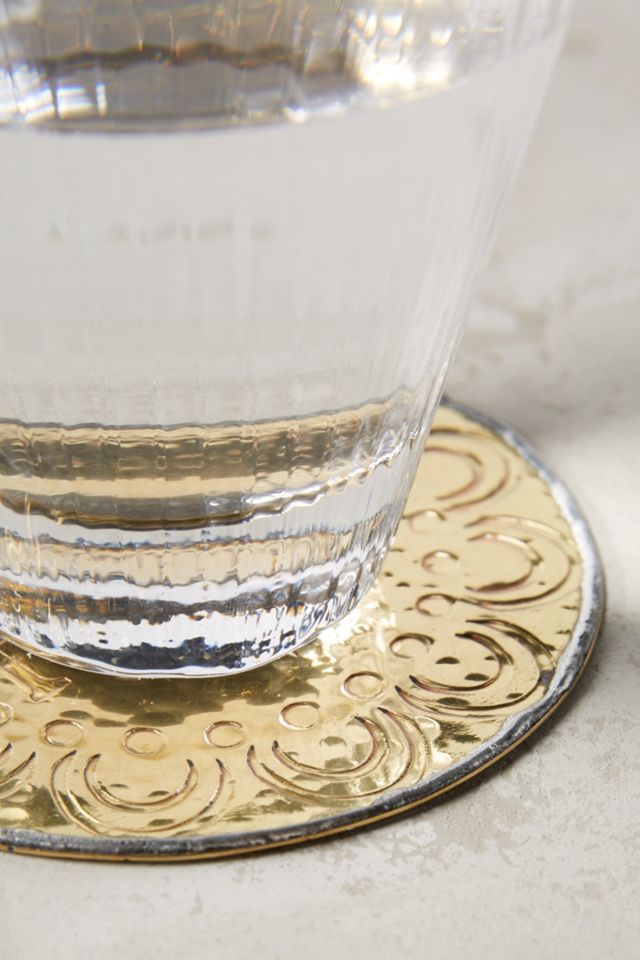 Hammered Brass Coaster #5