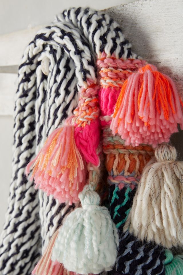 Rainbow Tassel Scarf #1