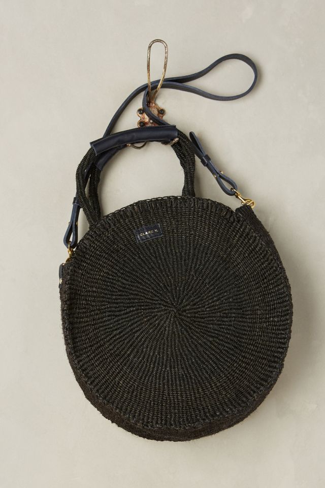 Clare V. Round Straw Handle Bag