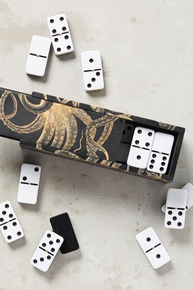 Engraved Octopus Domino Set #1