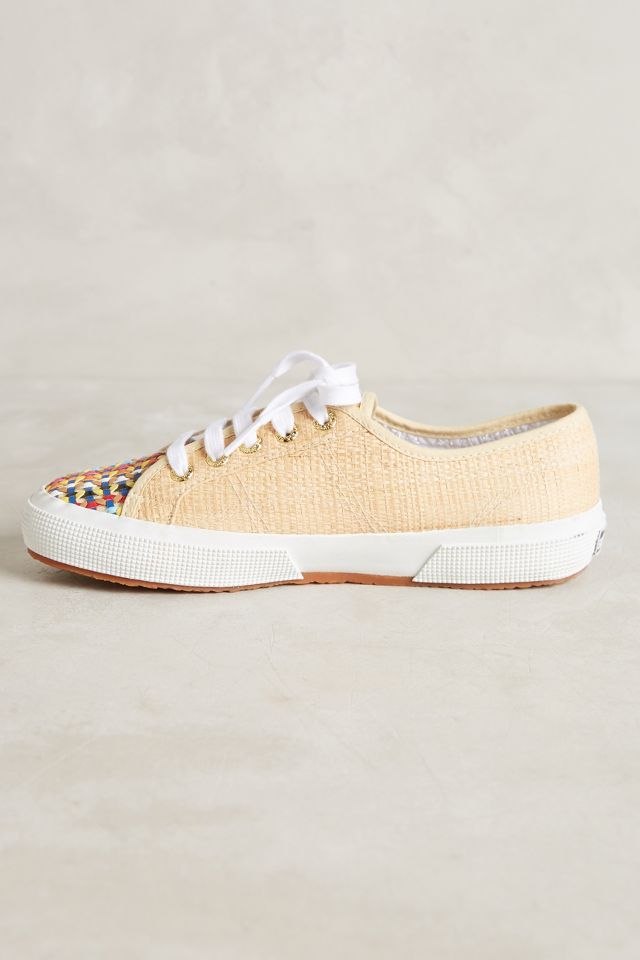 Superga raffia best sale wrapped sneakers