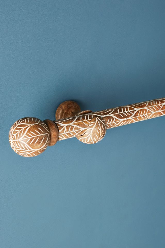 Twig-Etched Curtain Rod Set #1
