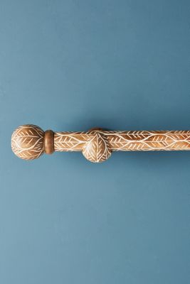 Twig-Etched Curtain Rod Set