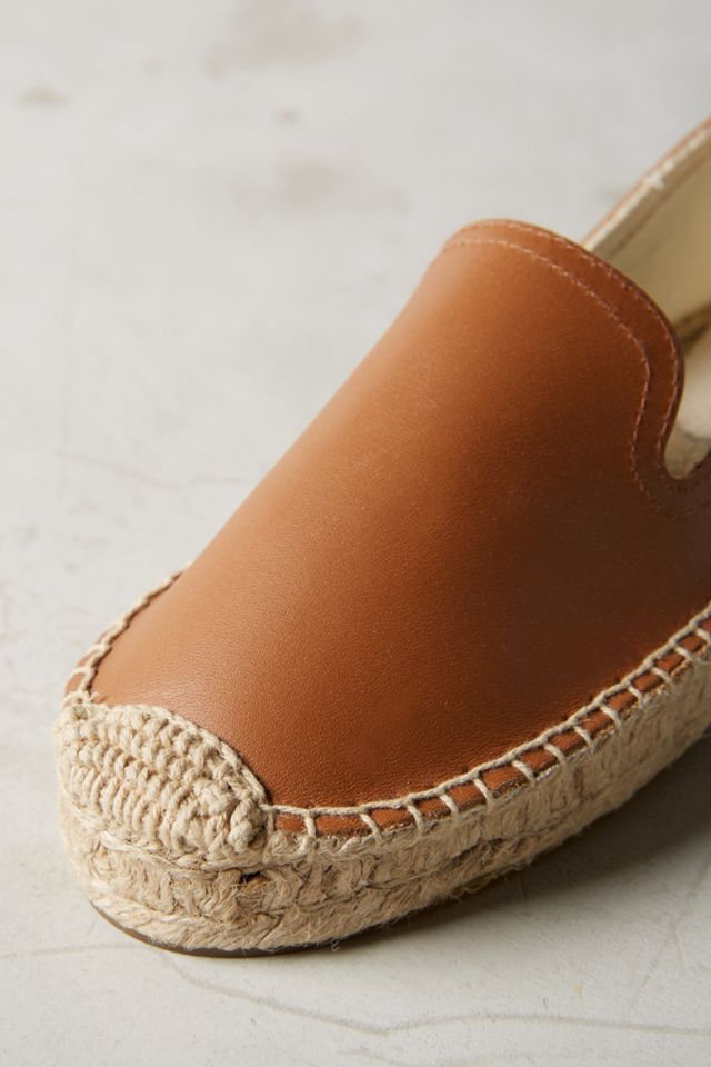 Soludos Cognac Leather Espadrilles #3