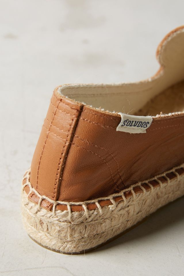 Soludos Cognac Leather Espadrilles #4
