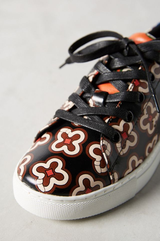 Lola Cruz Floral Leather Sneakers #3