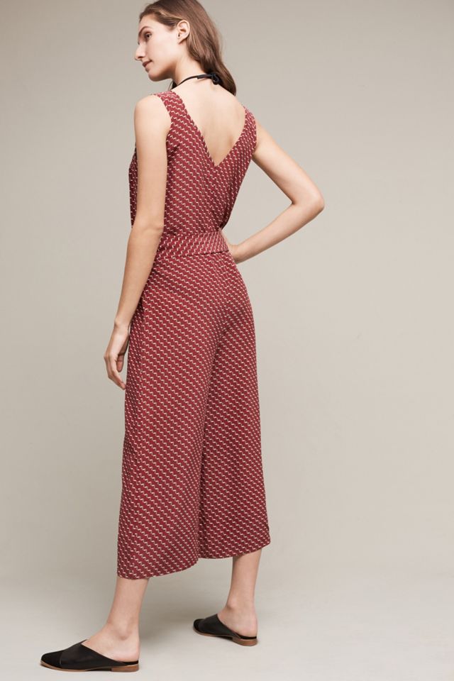 Geo-Printed Silk Jumpsuit #2