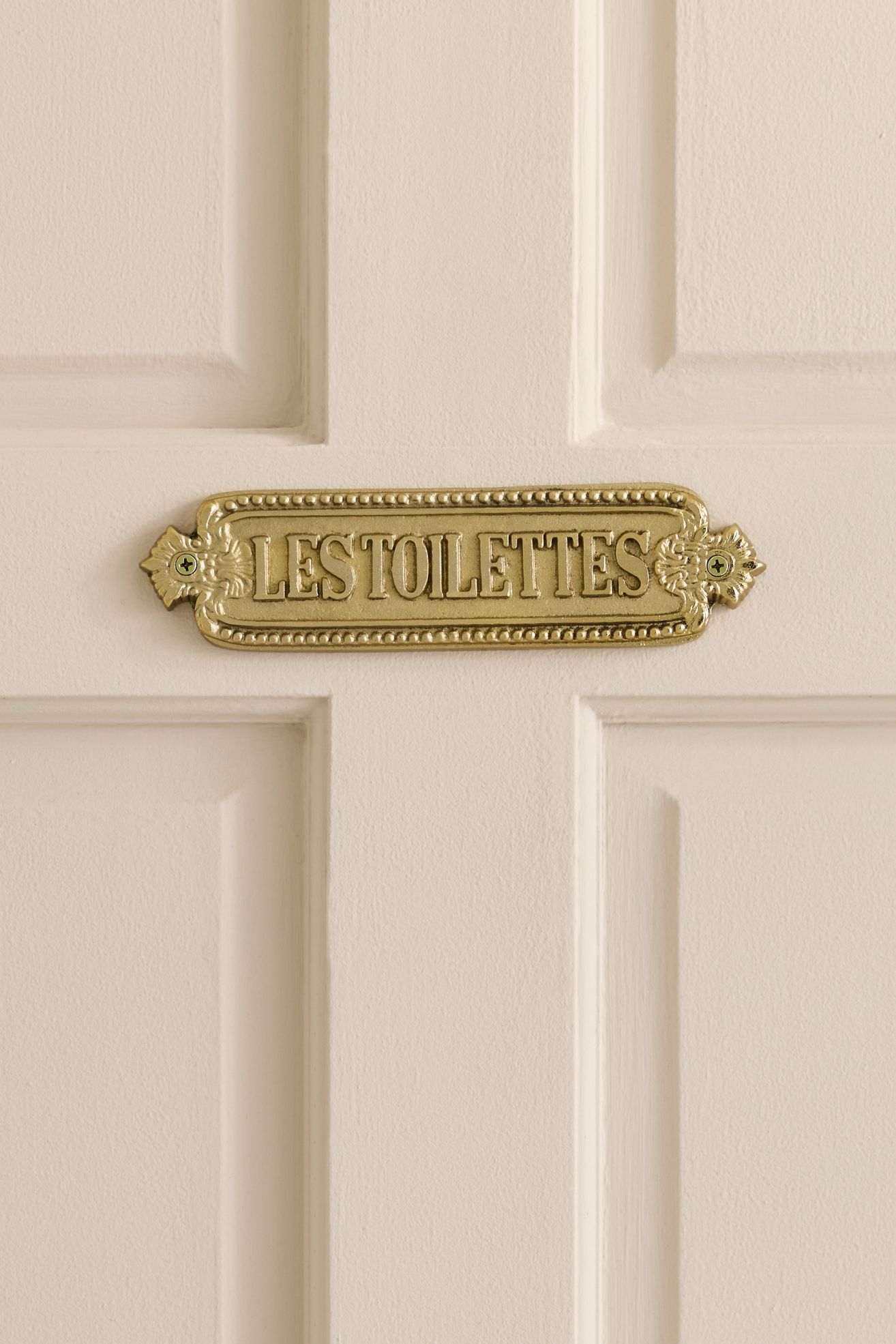 French Cottage Sign - Les Toilettes, Standard, One Size
