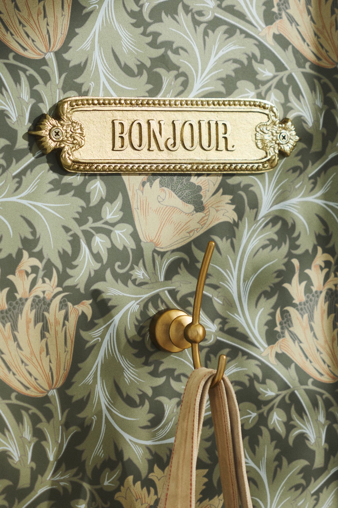 French Word Cottage Metal Sign - Bonjour, Standard, One Size