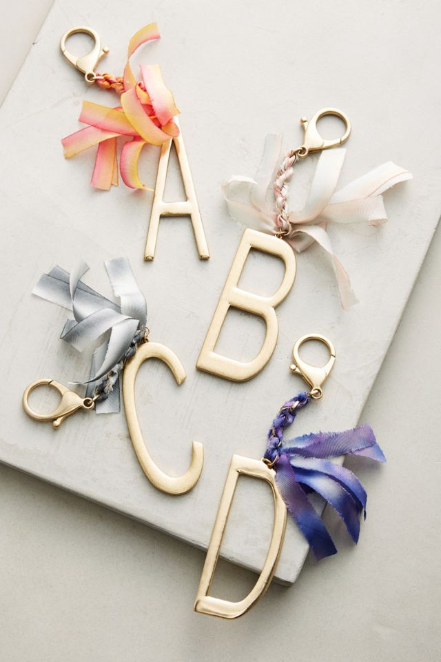 Ribboned Monogram Keychain #1