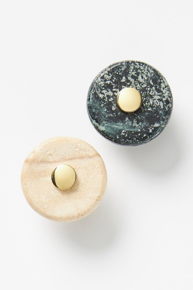 Brass & Marble Knob #1