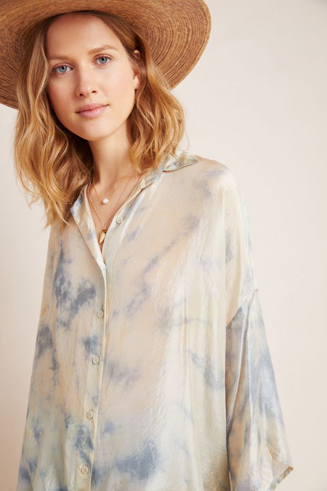 Sybille Tie-Dye Silk Buttondown #3