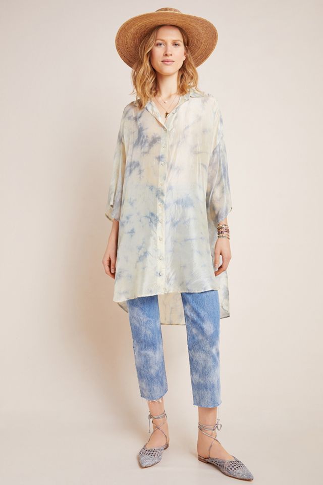 Sybille Tie-Dye Silk Buttondown #4