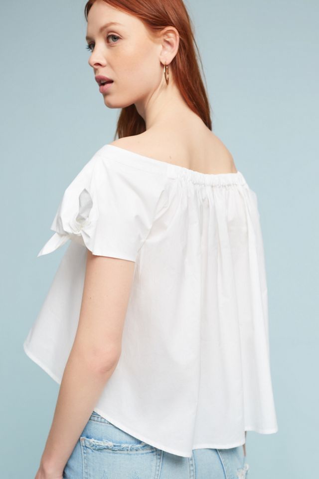 Tie-Sleeve Poplin Top #2
