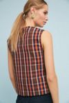 Plaid Cascade Top in Black Plaid