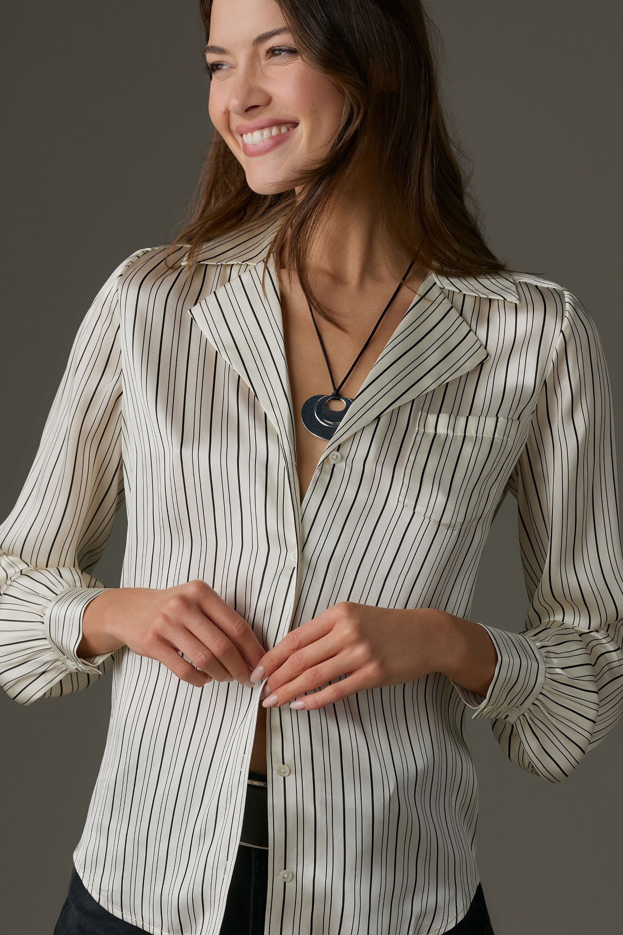 PAIGE Capriana Silk Shirt