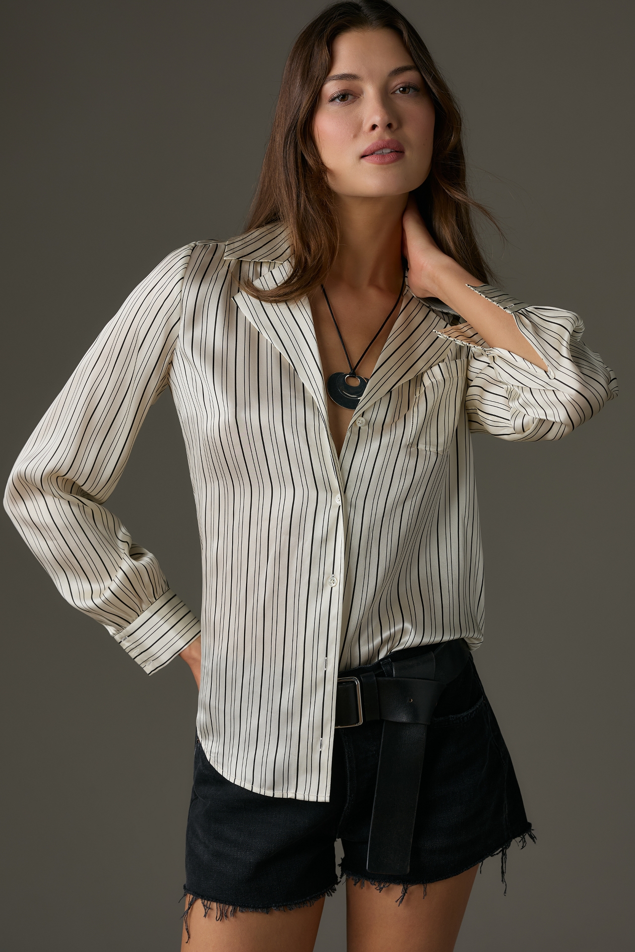 PAIGE Capriana Silk Shirt