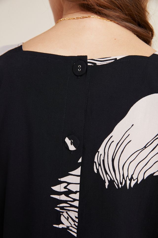 Swans Button-Back Blouse #2