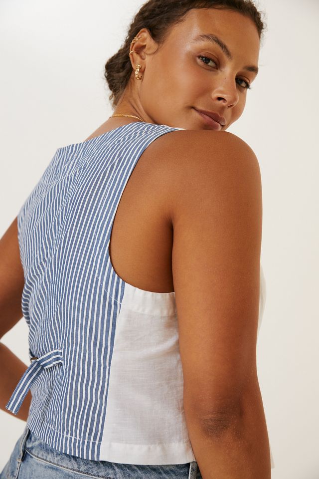 Seamed Stripe Vest #6
