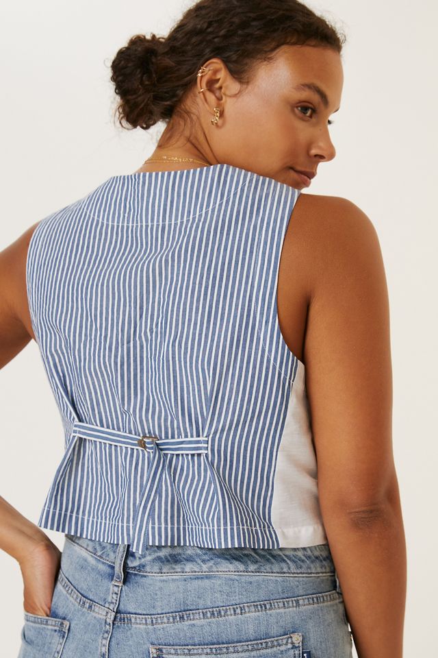 Seamed Stripe Vest #8