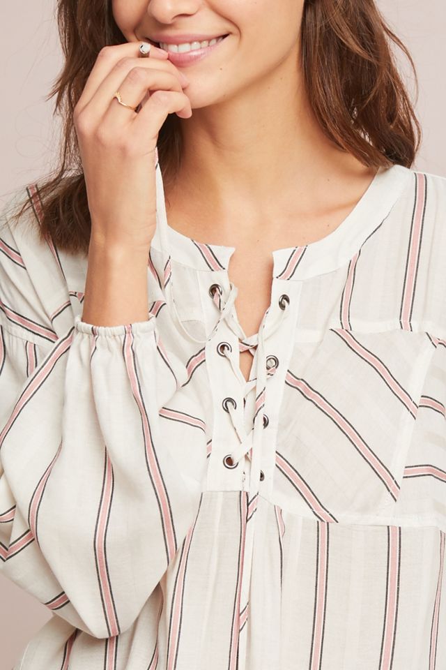 Splendid Striped Peasant Top #1