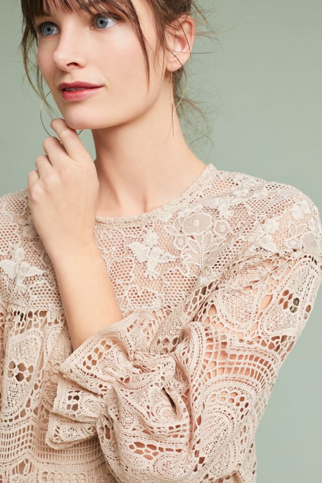 Anna Sui Scalloped Lace Top #3