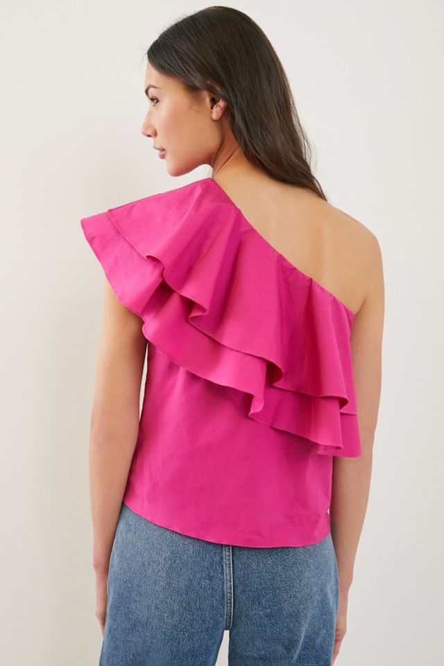 Penelope Ruffled One-Shoulder Blouse #1