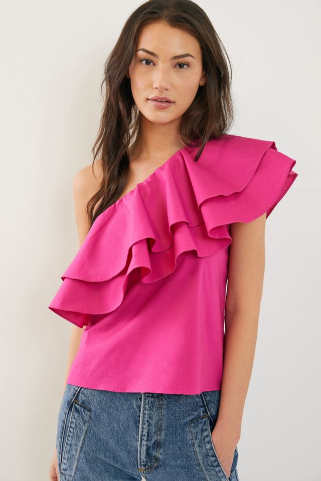 Penelope Ruffled One-Shoulder Blouse #3
