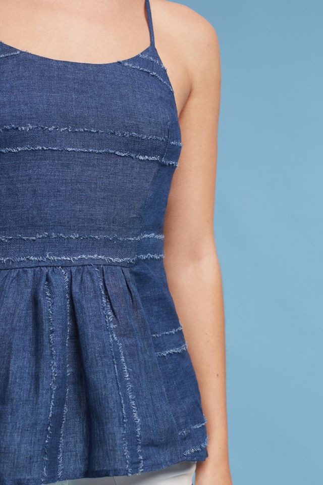 Denim T-Back Tank Top #1