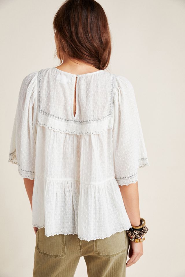 Raina Eyelet Babydoll Blouse #1