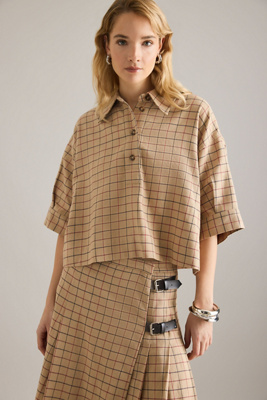 Barbour Hollington Short-sleeve Shirt In Sand