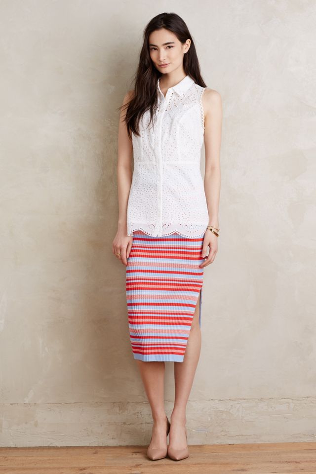 Eyelet Sleeveless Blouse #2