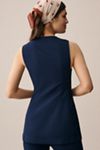 Maeve Deep-V Button-Front Vest