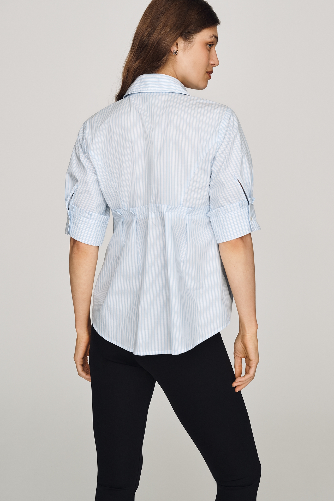 Maeve Cotton Contrast Buttondown Shirt