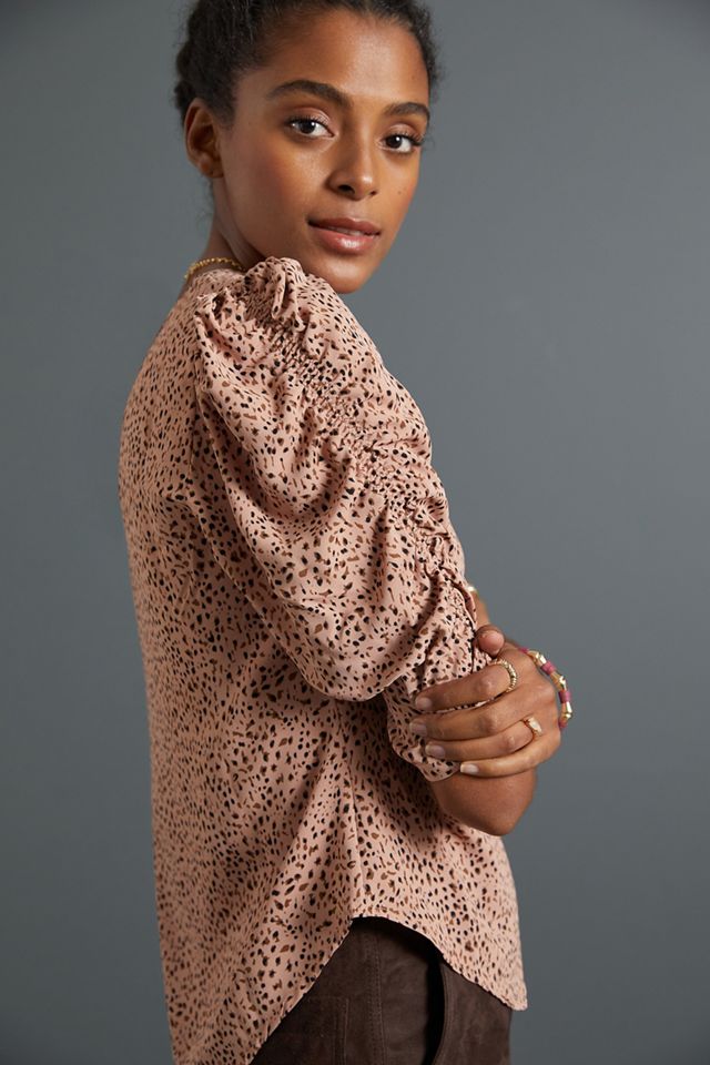 Sleek Ruched Blouse #1